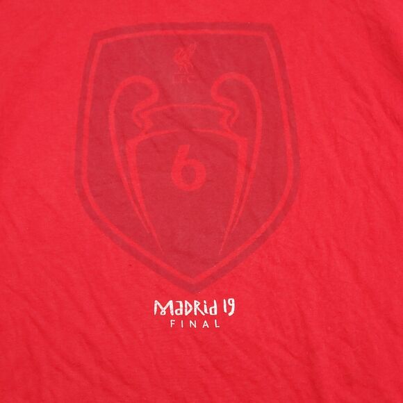 UEFA Champions League Madrid 19 Final Casual T Shirt Adult Mens Size XL Red - Picture 4 of 10